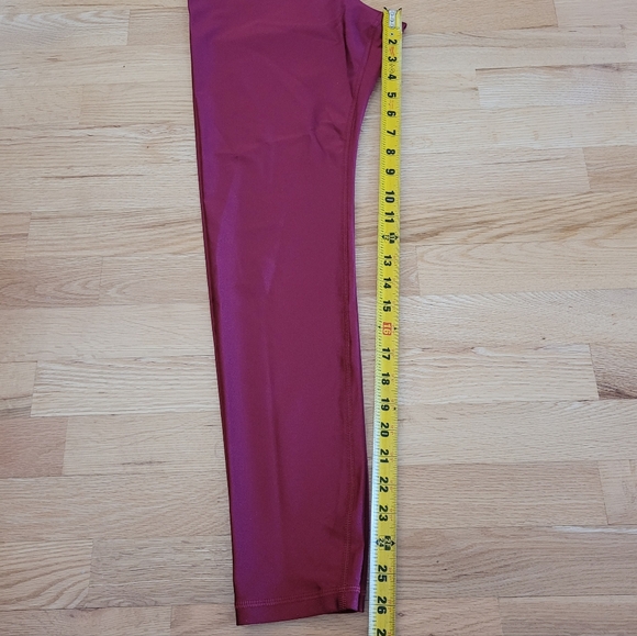 ATHLETA ELATION SHINE TIGHTS HIGH RISE LEGGINGS RED LARGE - Picture 13 of 16